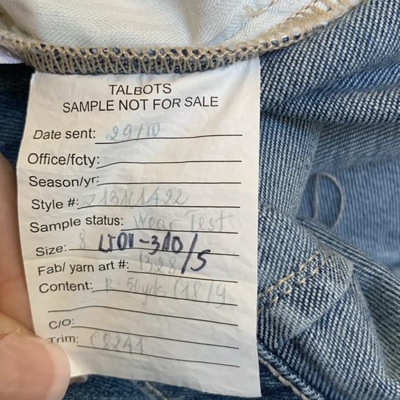 Talbots denim trouser sailor buttons high rise - Picture 6 of 6